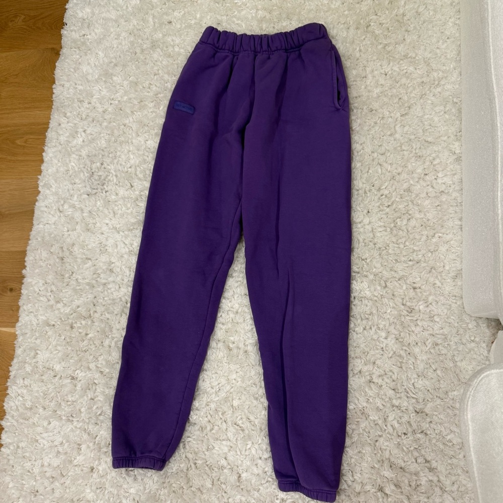 Purple SET active sweat pants - small